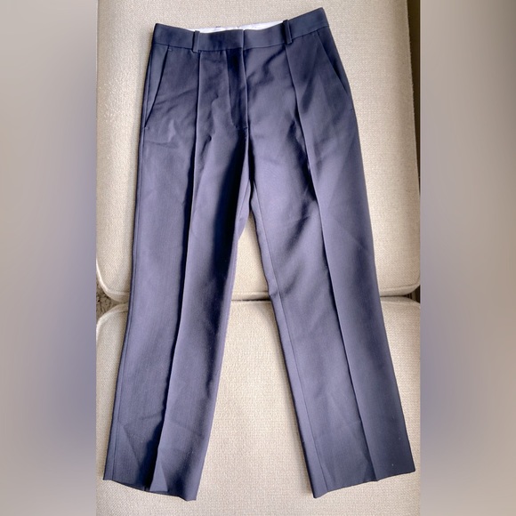 NWOT Victoria Beckham | Pleated Grain de Poudre Wool Straight-Leg Pants … - Picture 3 of 11
